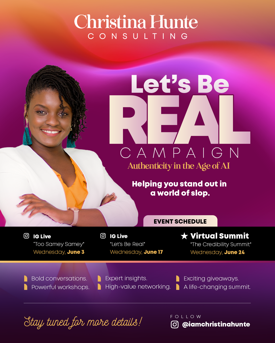 Let's Be Real Campaign Flyer
